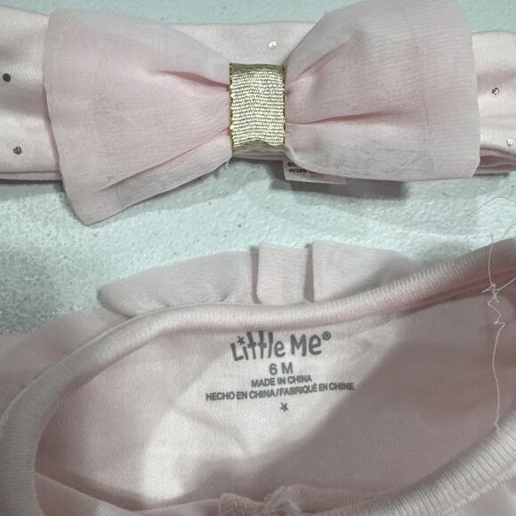 Lot of 3 Little Me Carters Disney Baby Girls 6M Footie, Bodysuit & Shoes Pink - Picture 7 of 9